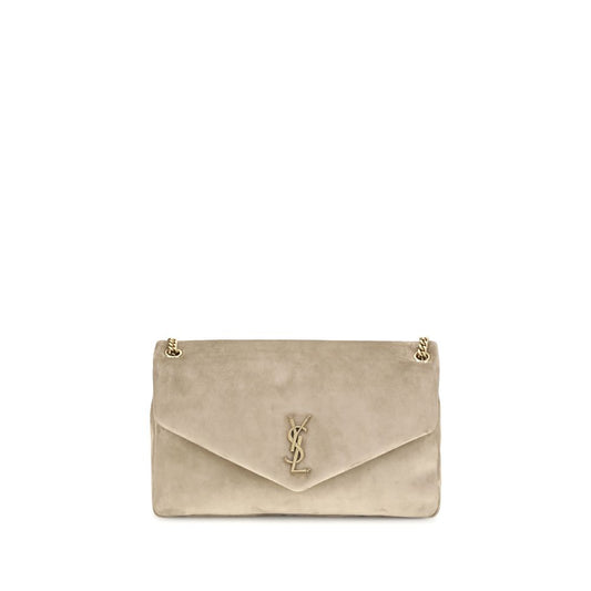Beige Calf Leather Bos Taurus Shoulder Bag Bags Saint Laurent