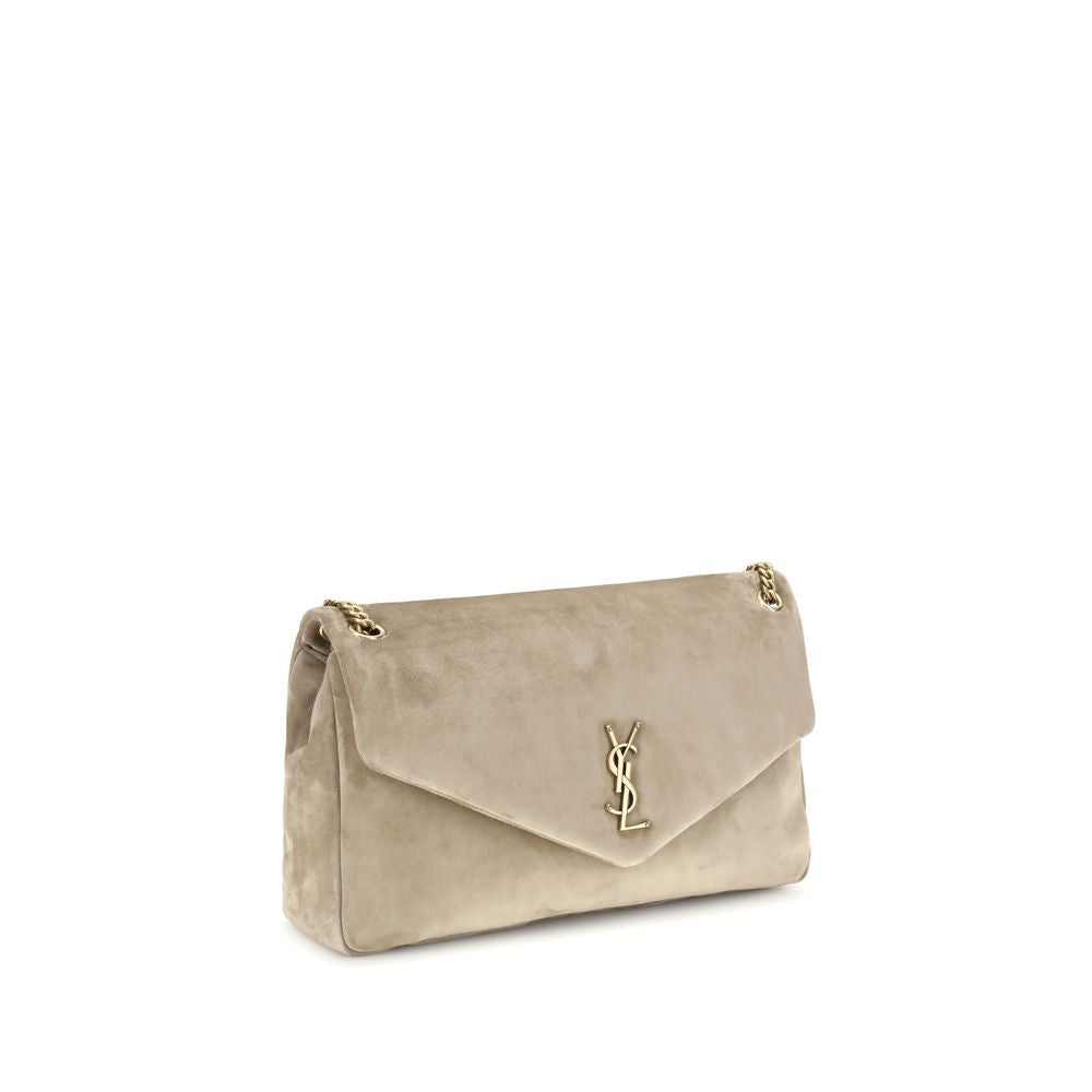 Beige Calf Leather Bos Taurus Shoulder Bag Bags Saint Laurent