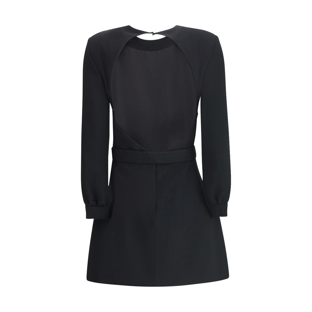 Black Viscose Cocktail Dress Dress Saint Laurent