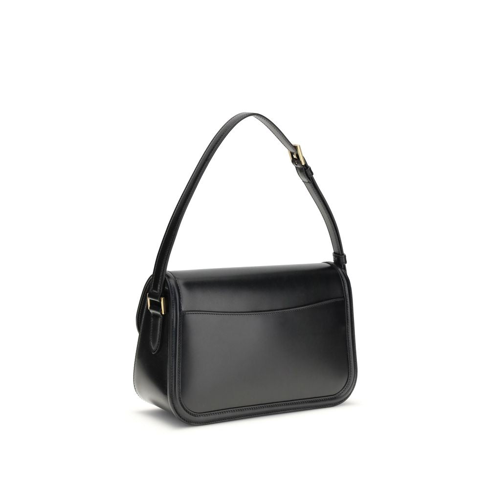 Black Calf Leather Bos Taurus Shoulder Bag Bags Saint Laurent