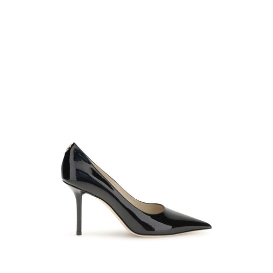 Black Calf Leather Bos Taurus High Heel Pumps Shoes Jimmy Choo
