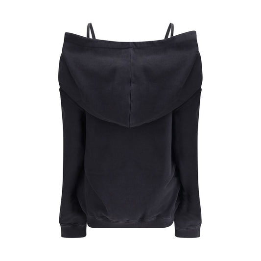 Black Cotton Sweatshirt Knitwear MM6