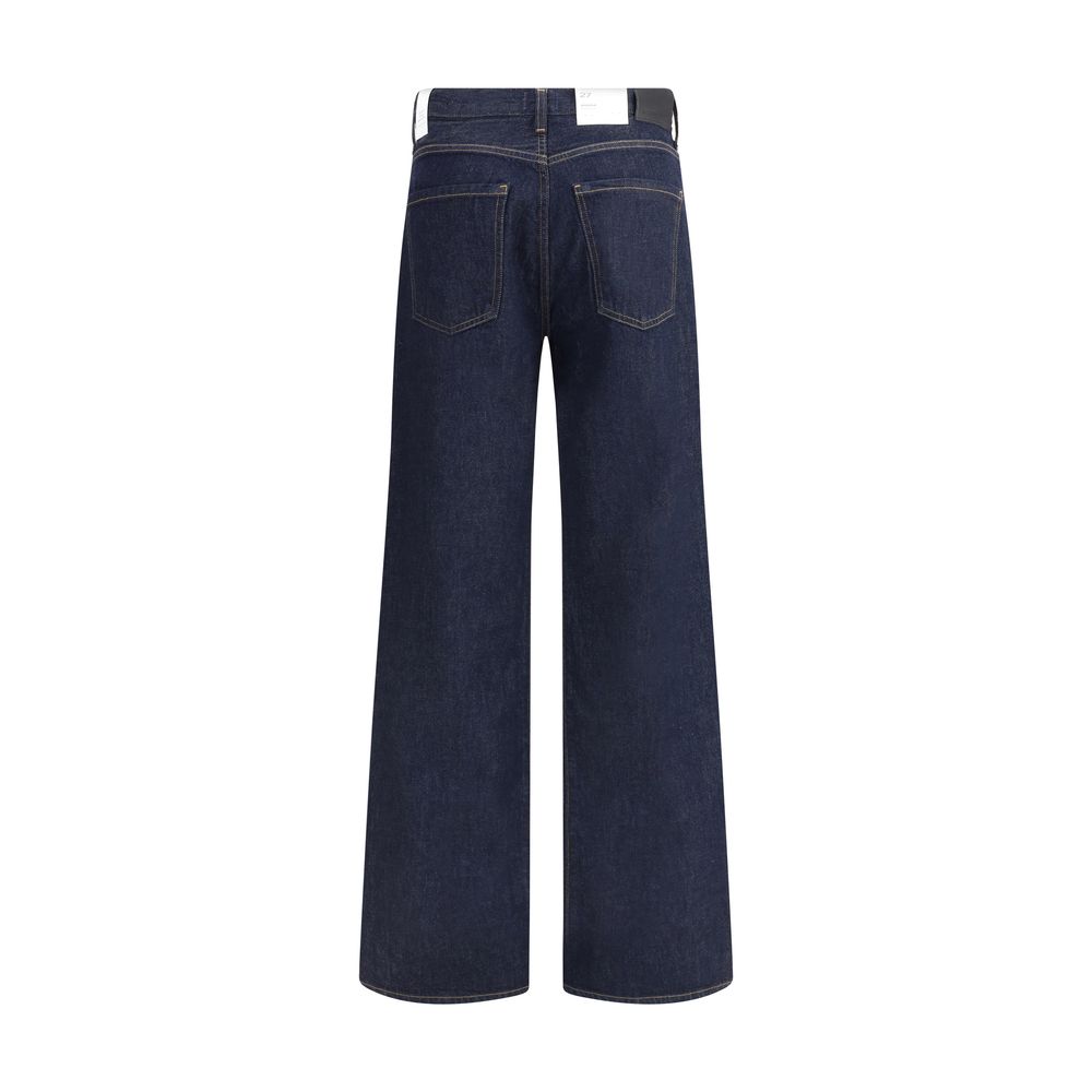 Blue Recycled Cotton Straight-Leg Jeans Pants Citizens of Humanity