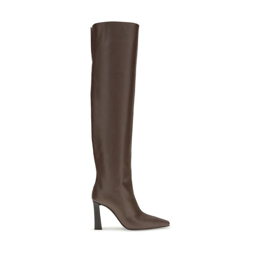 Brown Leather Over The Knee Shoes Giuseppe Zanotti