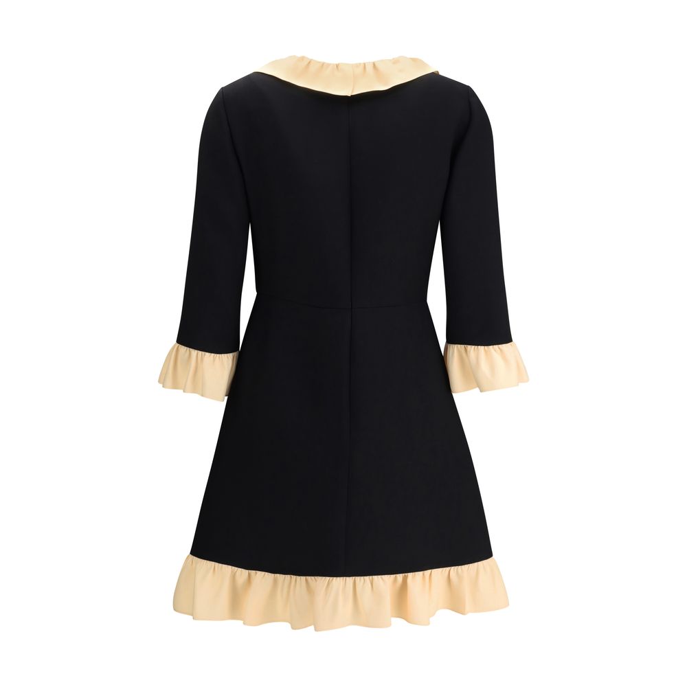 Black Fleece Wool Cocktail Dress Dress Valentino