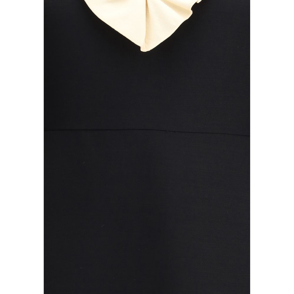 Black Fleece Wool Cocktail Dress Dress Valentino
