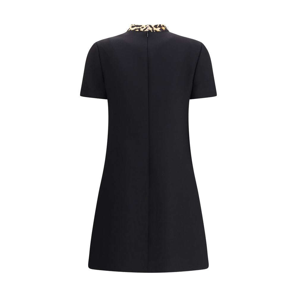 Black Fleece Wool Casual Dress Dress Valentino
