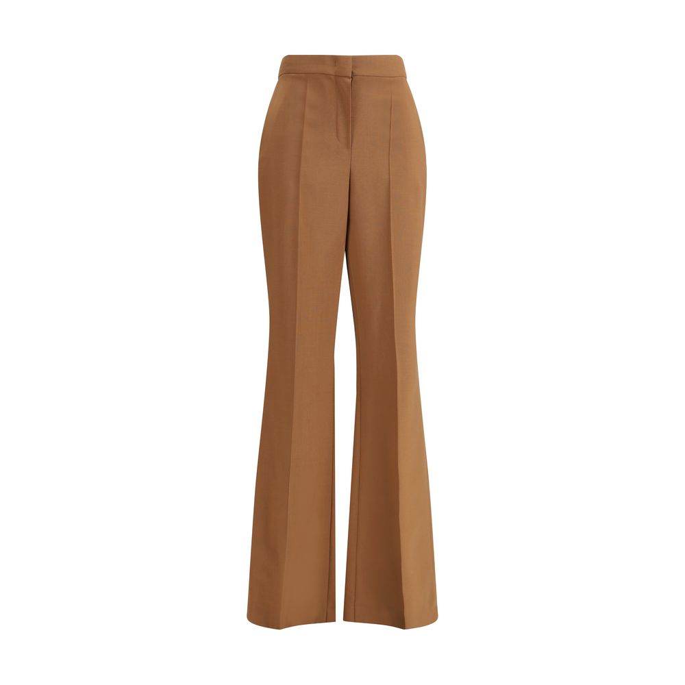 Brown Wool Flared Pants Fendi