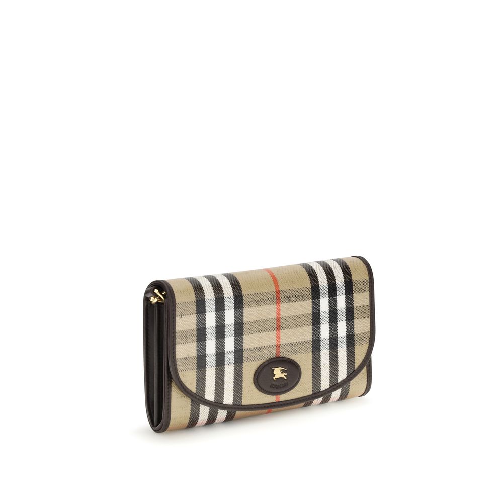 Beige Cotton Clutch Bag Bags Burberry