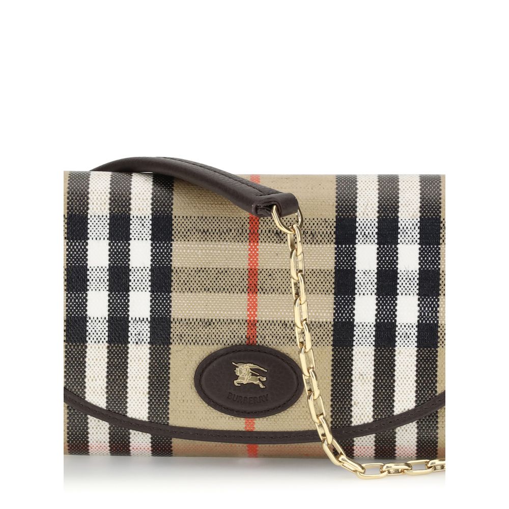 Beige Cotton Clutch Bag Bags Burberry