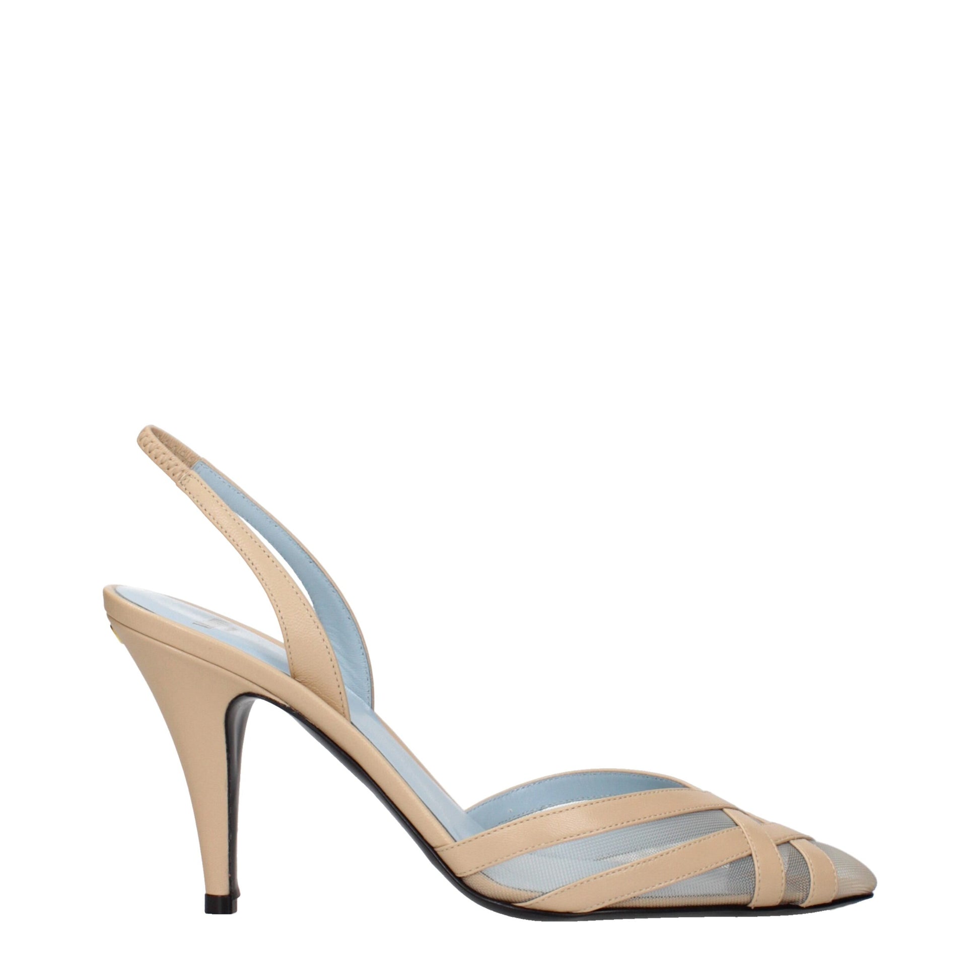 Beige Leather Stiletto Heel Sandals Shoes Valentino Garavani
