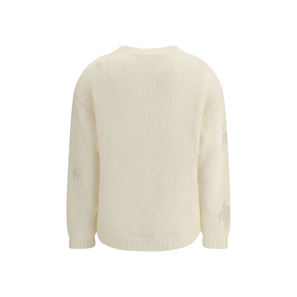 Cream Mohair Sweatshirt Knitwear Fabiana Filippi