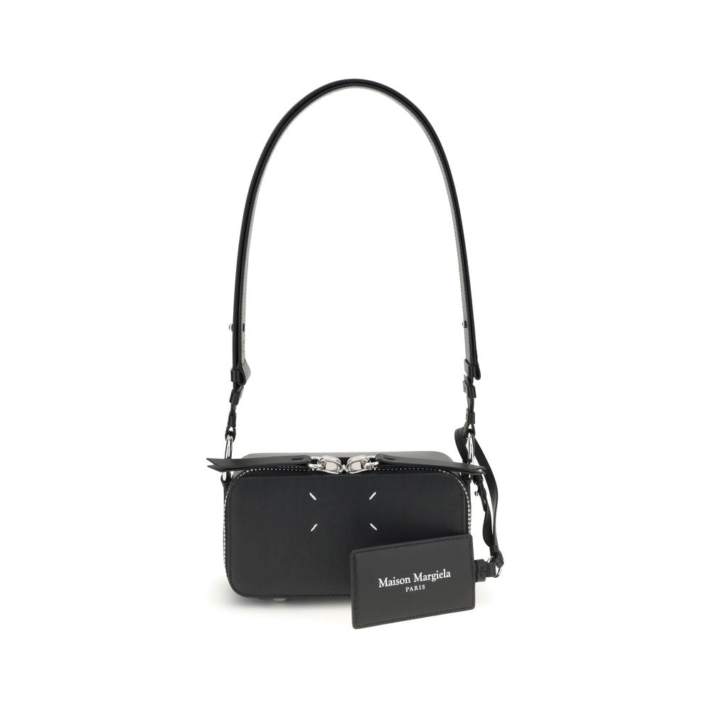 Black Calf Leather Bos Taurus Shoulder Bag Bags Margiela