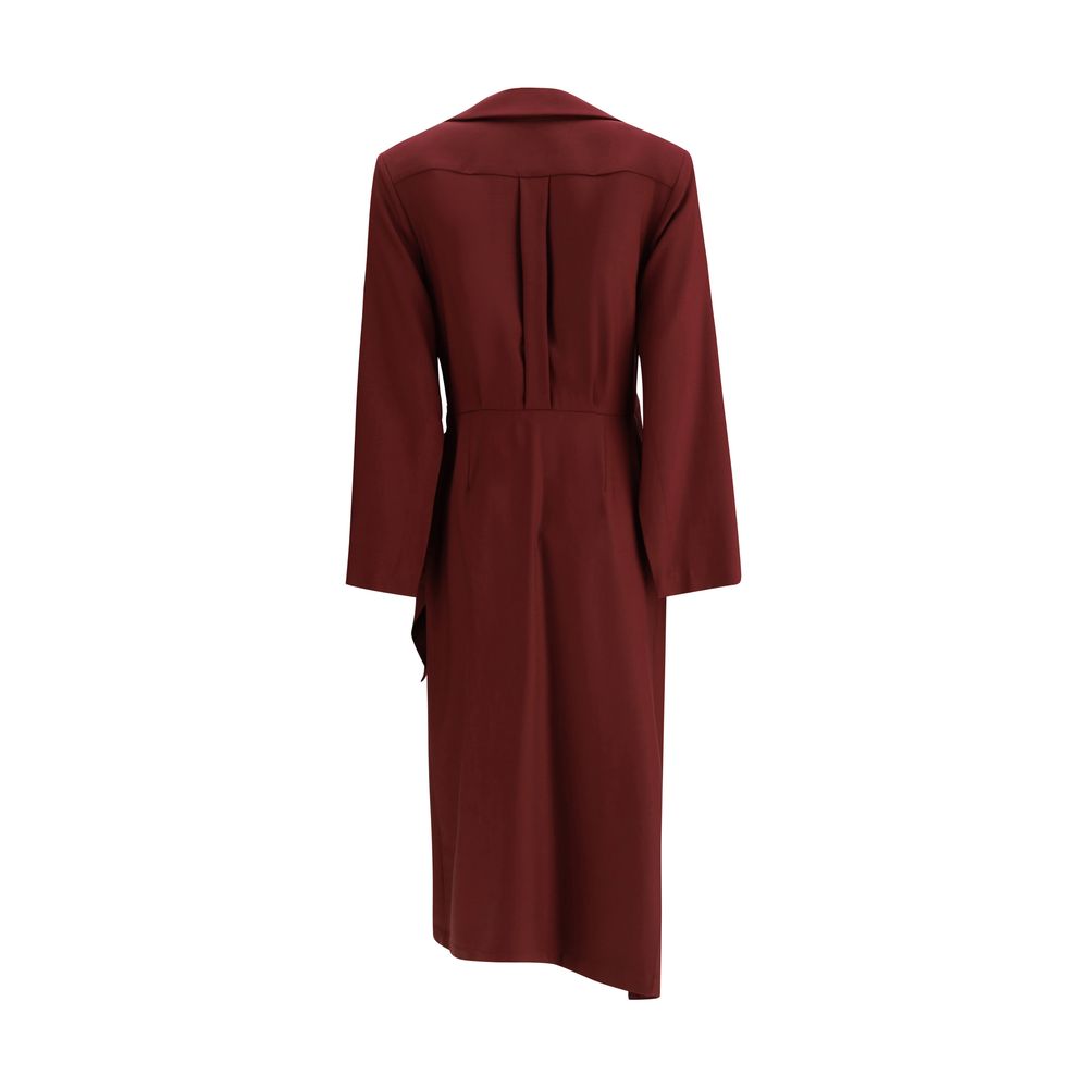 Bordeaux Silk Casual Dress Dress Crida Milano