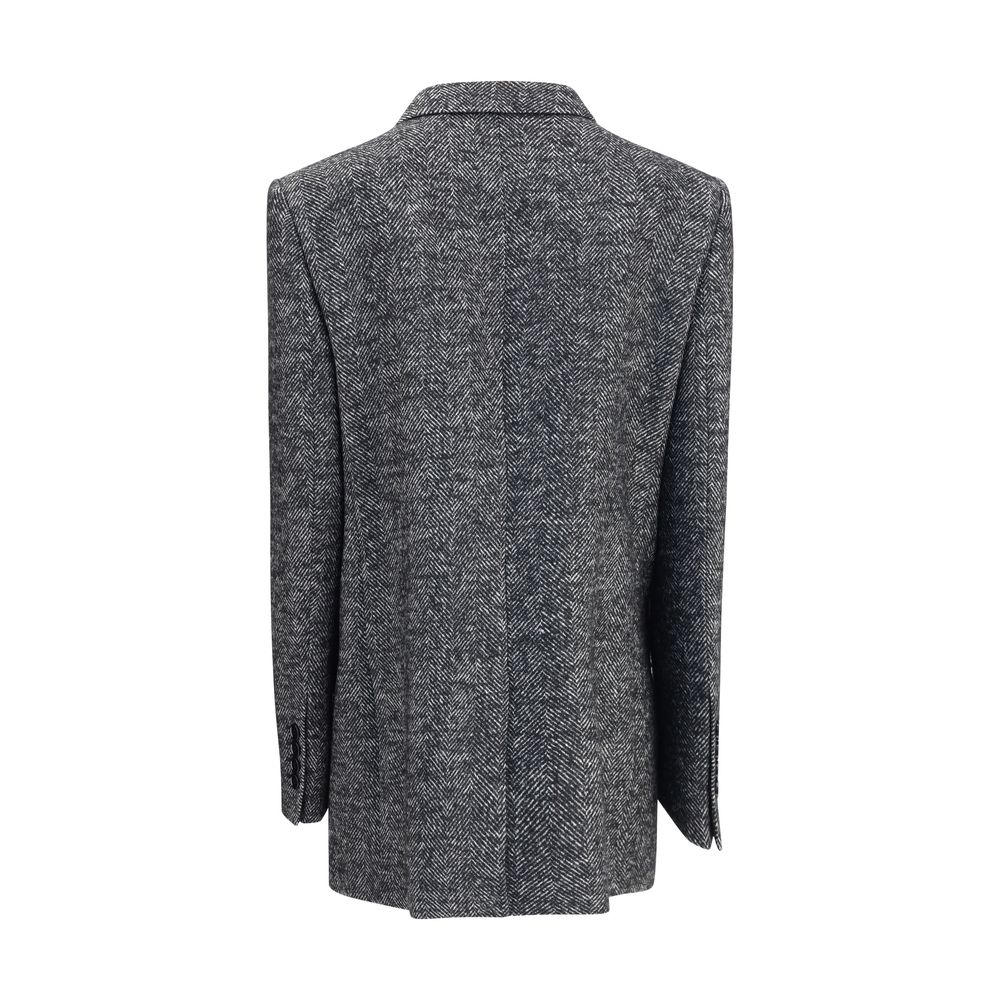 Gray Fleece Wool Blazer Blazer Dolce & Gabbana