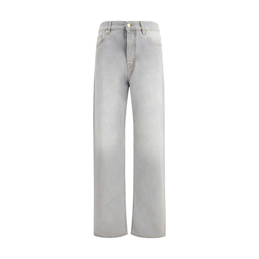 Gray Cotton Relaxed Fit Jeans Pants Darkpark