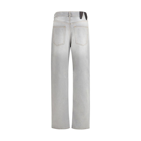 Gray Cotton Relaxed Fit Jeans Pants Darkpark