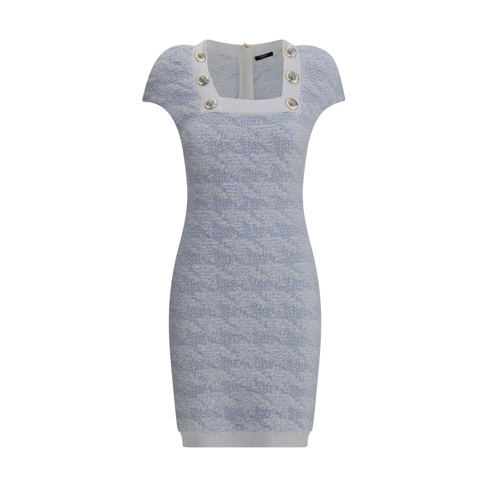 Light Blue Polyamide Casual Dress Dress Balmain