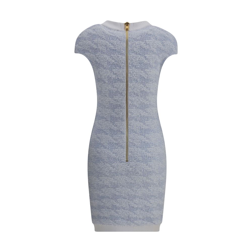 Light Blue Polyamide Casual Dress Dress Balmain