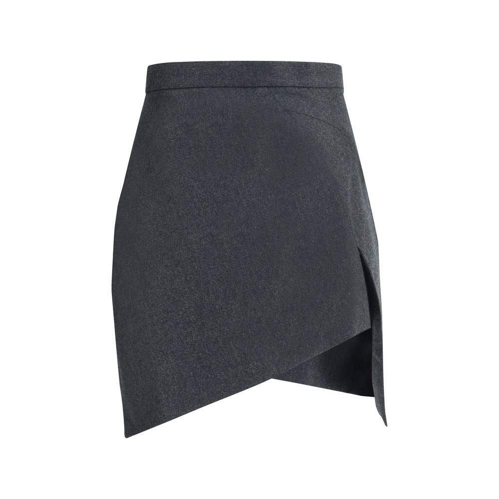 Gray Wool Mini Skirt Skirts Vivienne Westwood