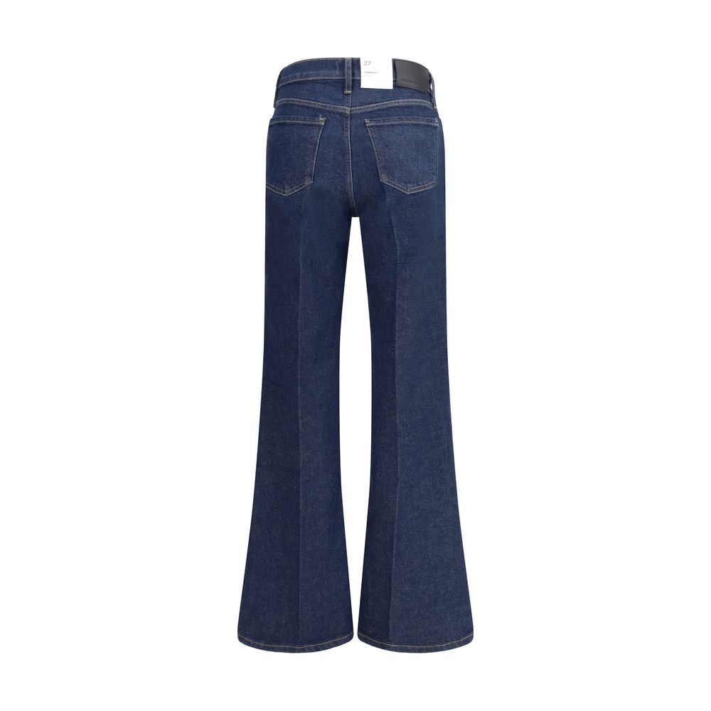 Blue Cotton Flared Jeans Pants Citizens of Humanity