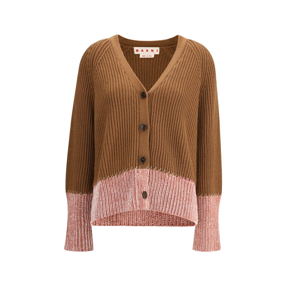 Brown Viscose Cardigan Knitwear Marni