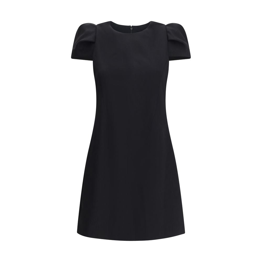 Black Wool Casual Dress Alexander McQueen