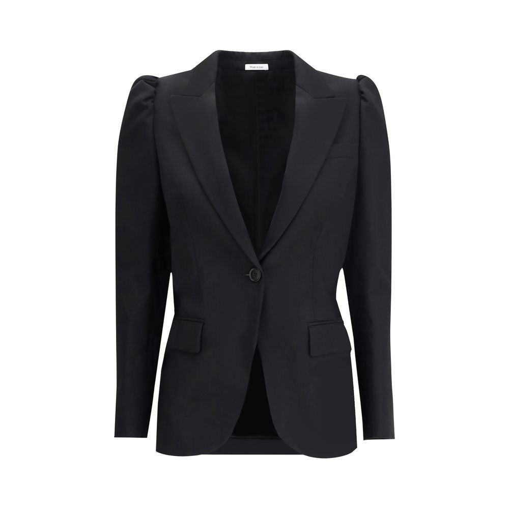 Black Wool Coat Coats Alexander McQueen