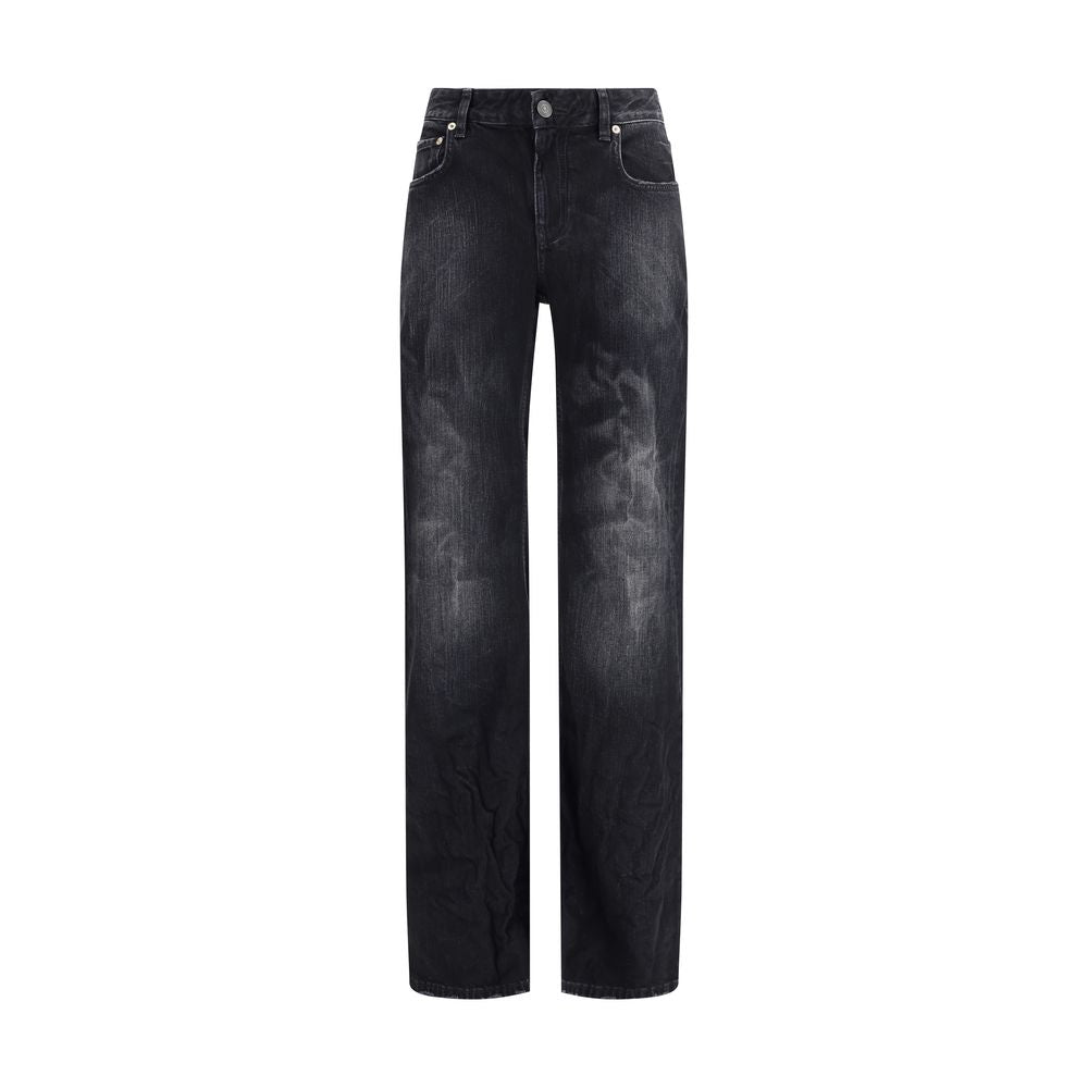 Black Cotton Relaxed Fit Jeans Pants Balenciaga
