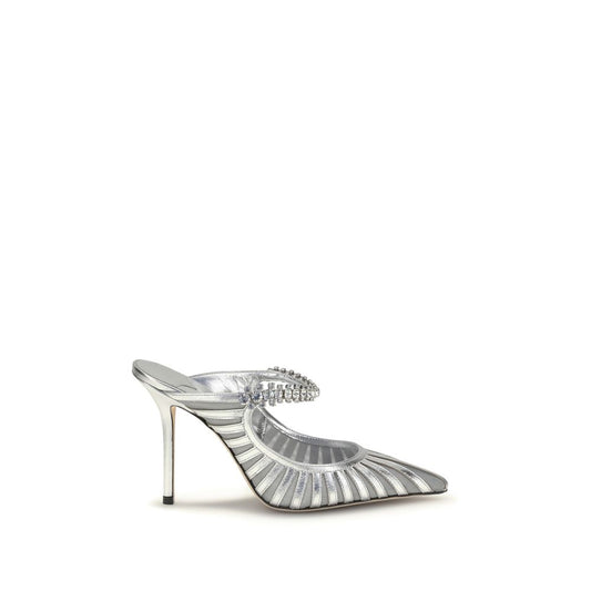 Silver Leather High Heel Pumps Shoes Jimmy Choo