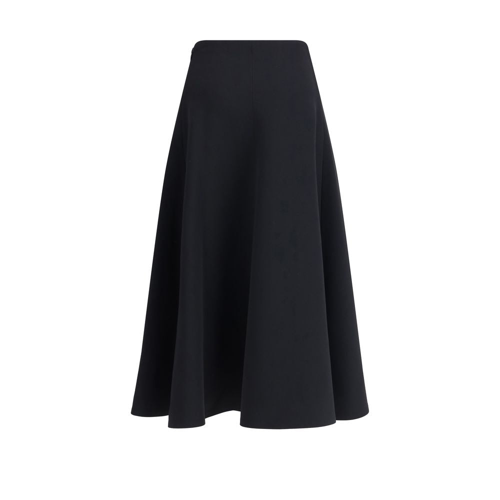 Black Cotton Midi Skirt Skirts Jacquemus