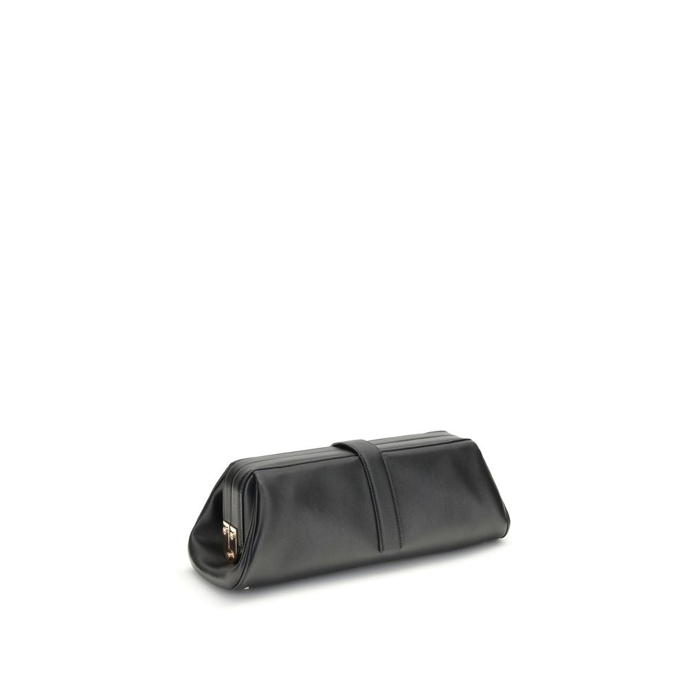 Black Calf Leather Bos Taurus Clutch Bag Bags Gabriela Hearst