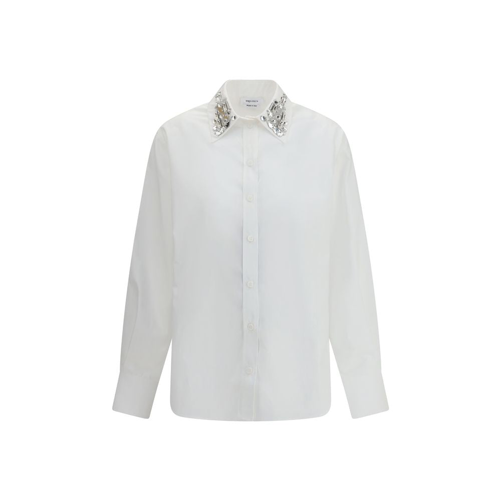 White Cotton Dress Shirt Alexander McQueen