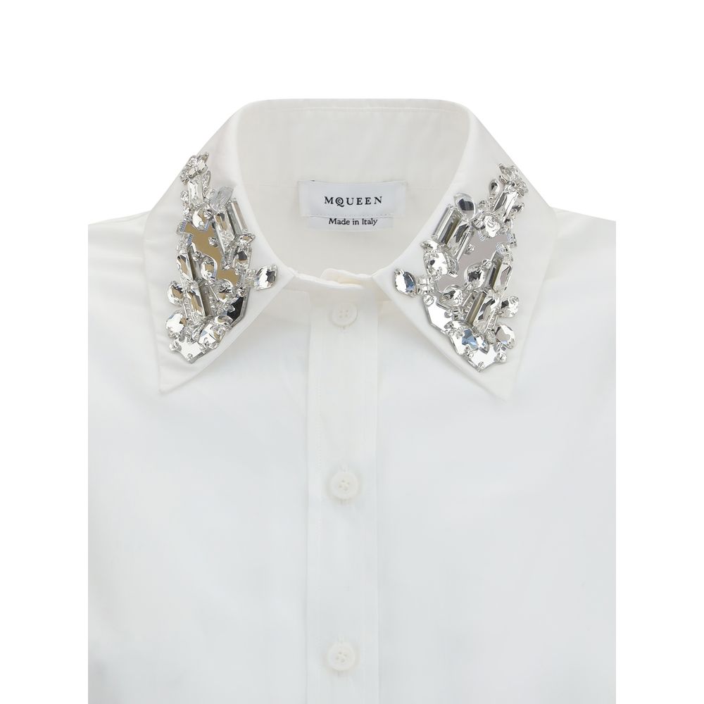 White Cotton Dress Shirt Alexander McQueen