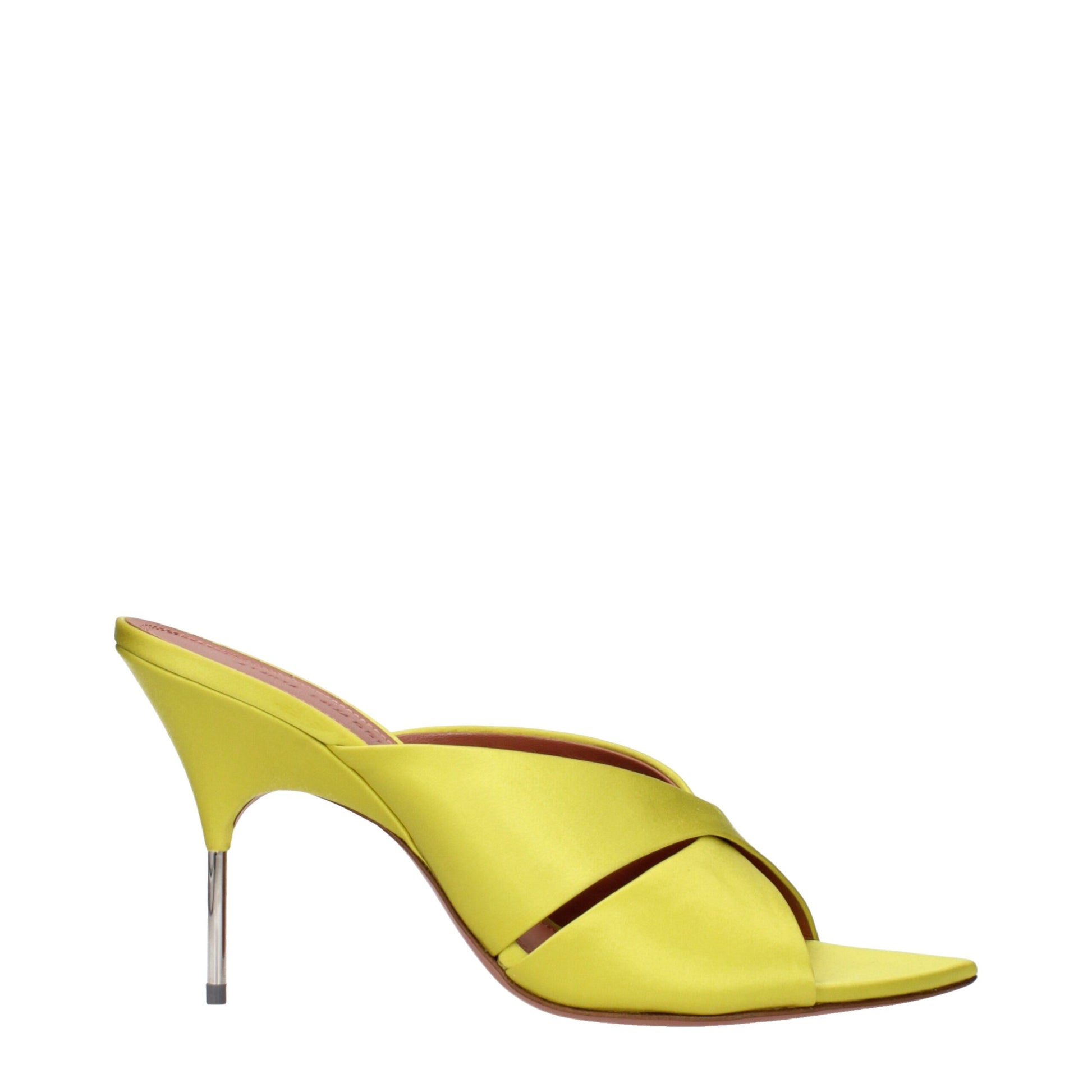 Green Satin Stiletto Heel Sandals Shoes Amina Muaddi