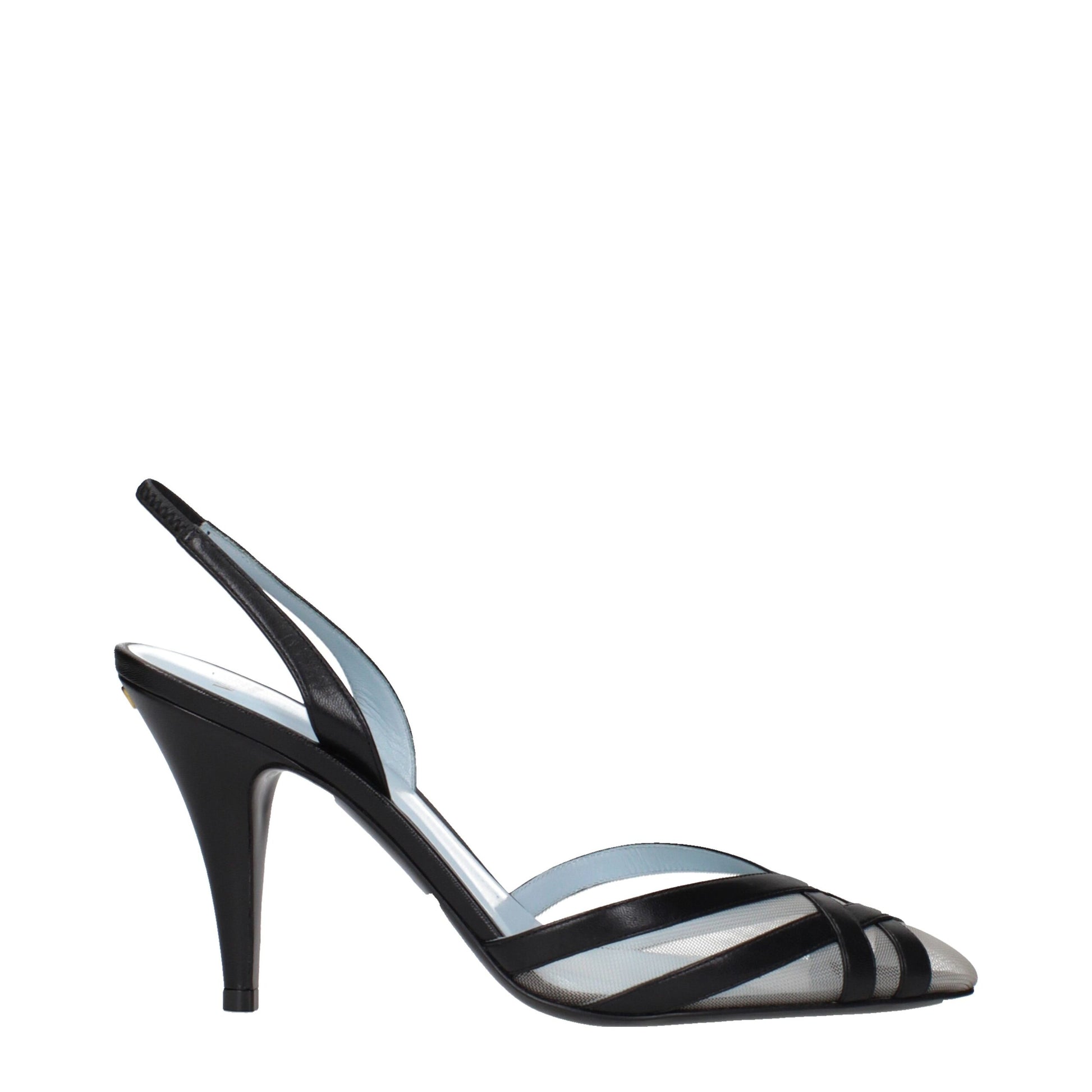 Black Leather High Heel Pumps Shoes Valentino Garavani