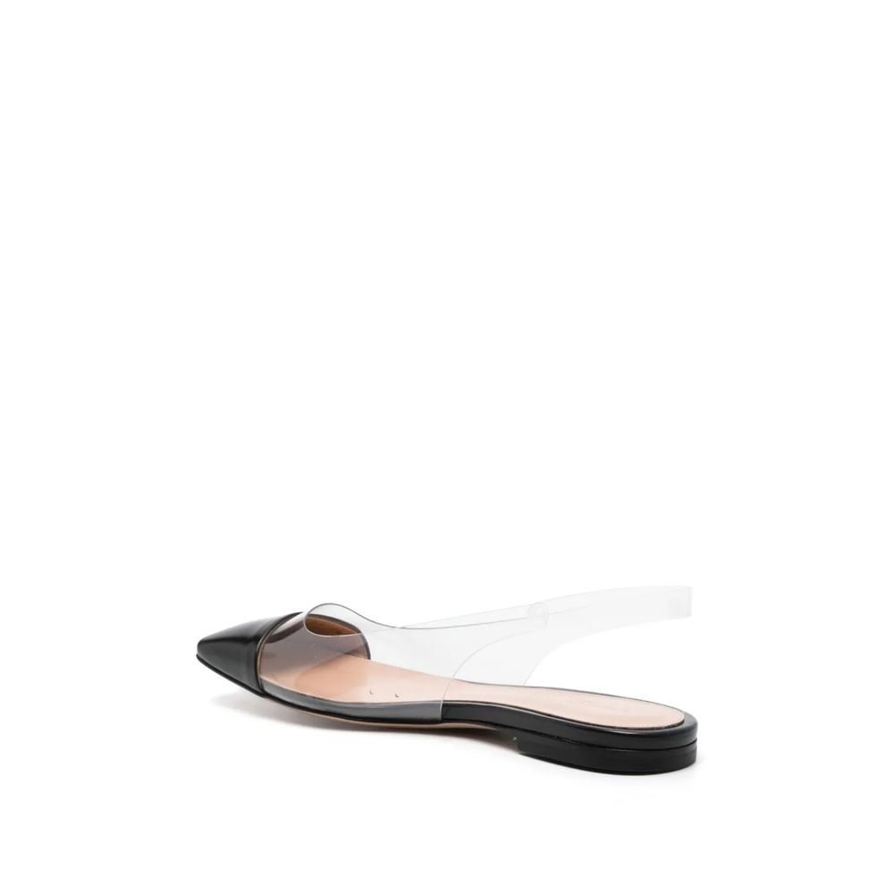 Black Plexiglass Ballet Flats Shoes Gianvito Rossi