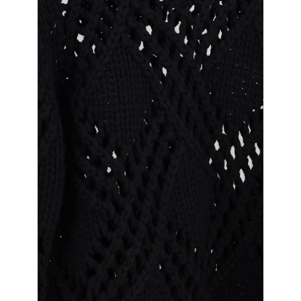 Black Fleece Wool Sweatshirt Knitwear Jil Sander