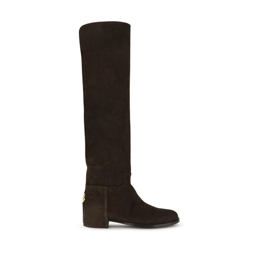 Brown Calf Leather Bos Taurus Ankle Boots Shoes Dolce & Gabbana