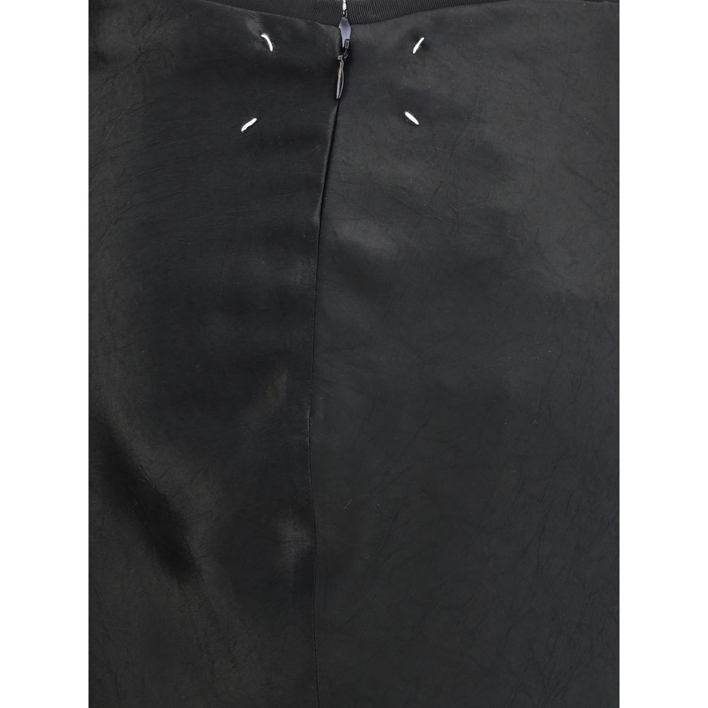 Black Acetate Midi Skirt Skirts Margiela