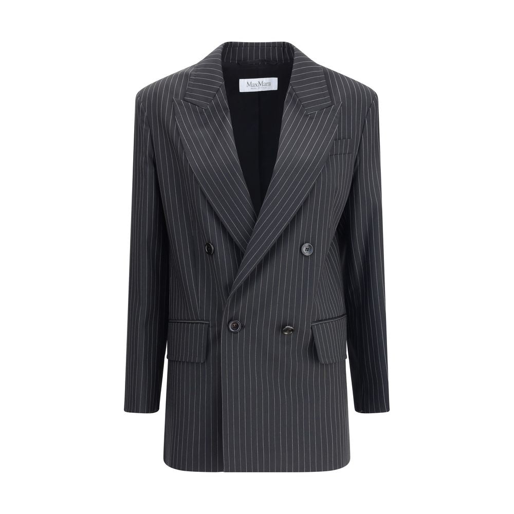 Black Fleece Wool Blazer Blazer Max Mara