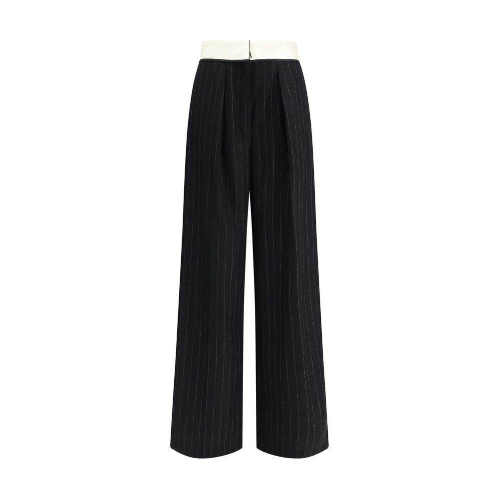Black Wool Dress Pants Pants Forte_Forte