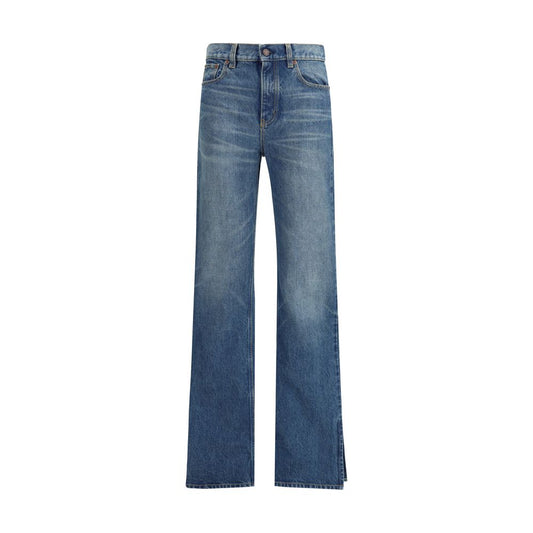 Blue Cotton Straight-Leg Jeans Pants Chloé
