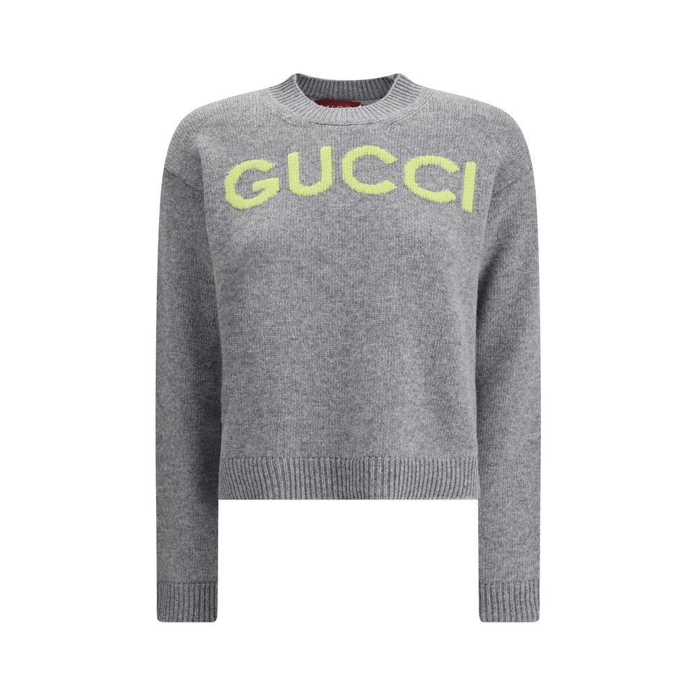 Gray Wool Sweatshirt Knitwear Gucci