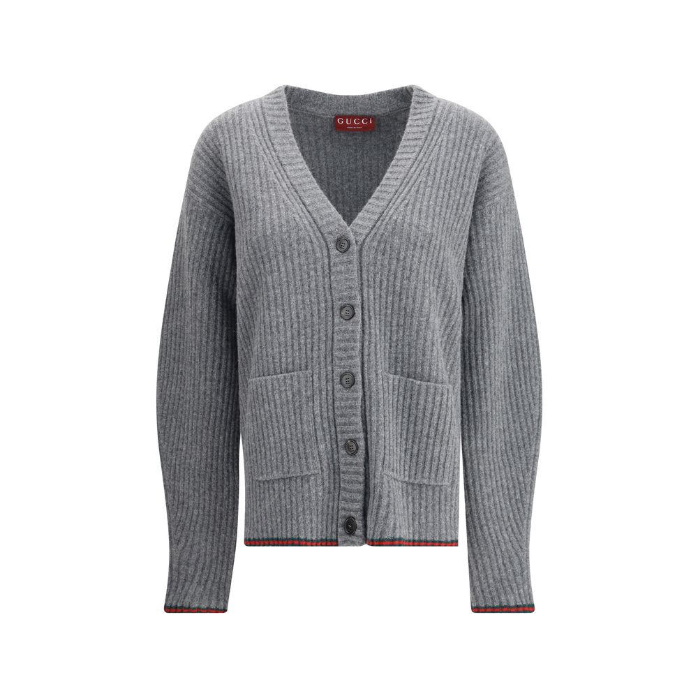Gray Wool Cardigan Knitwear Gucci