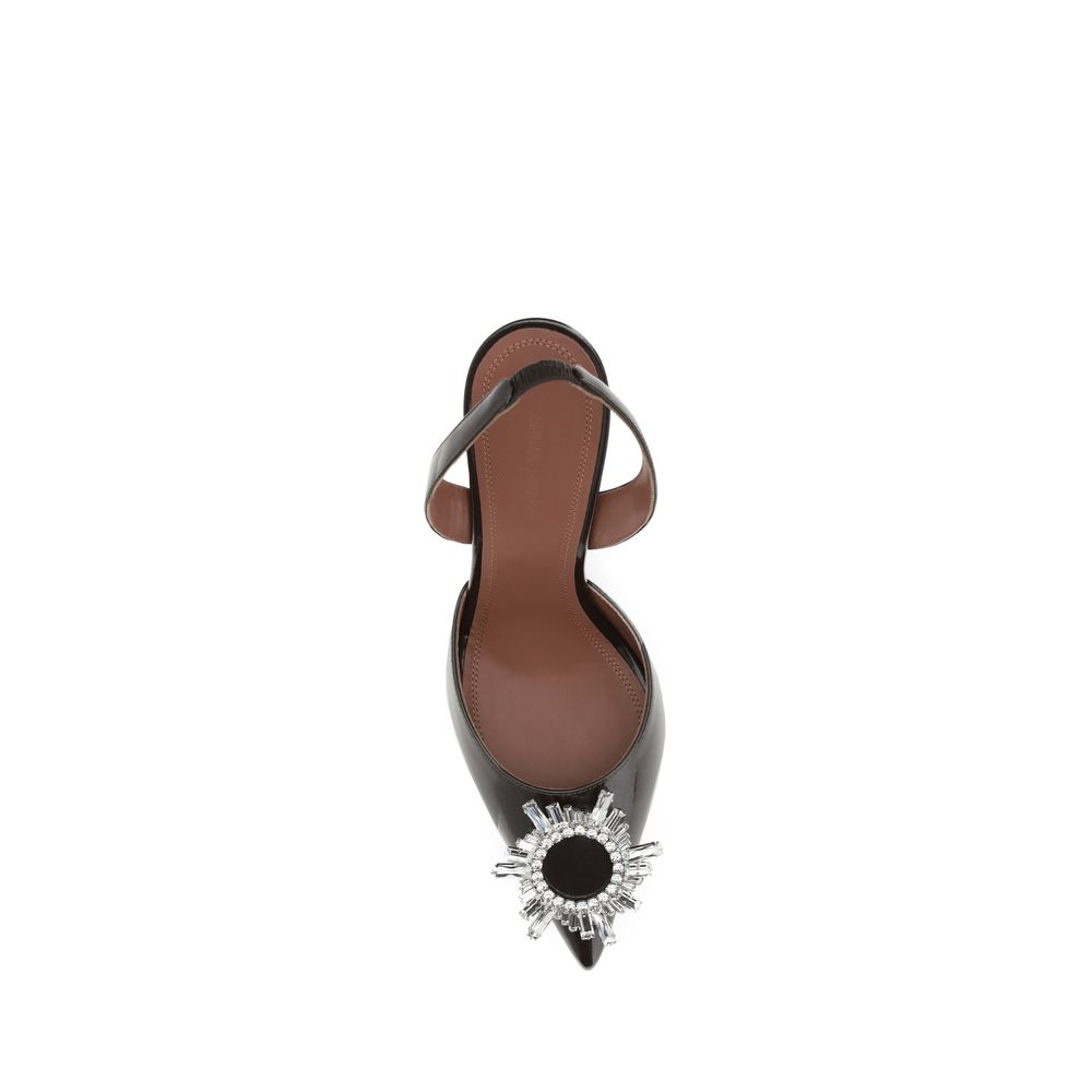 Brown Calf Leather Bos Taurus High Heel Pumps Shoes Amina Muaddi