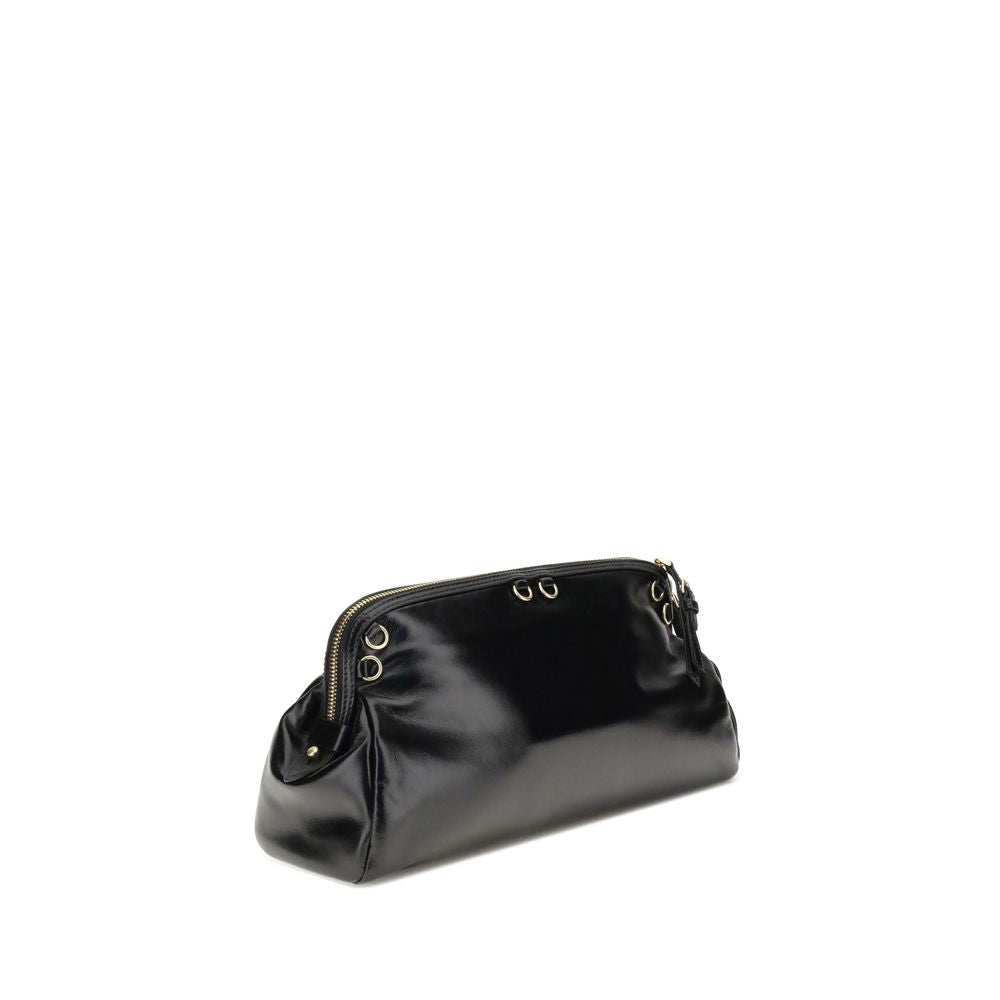 Black Calf Leather Bos Taurus Shoulder Bag Bags Miu Miu