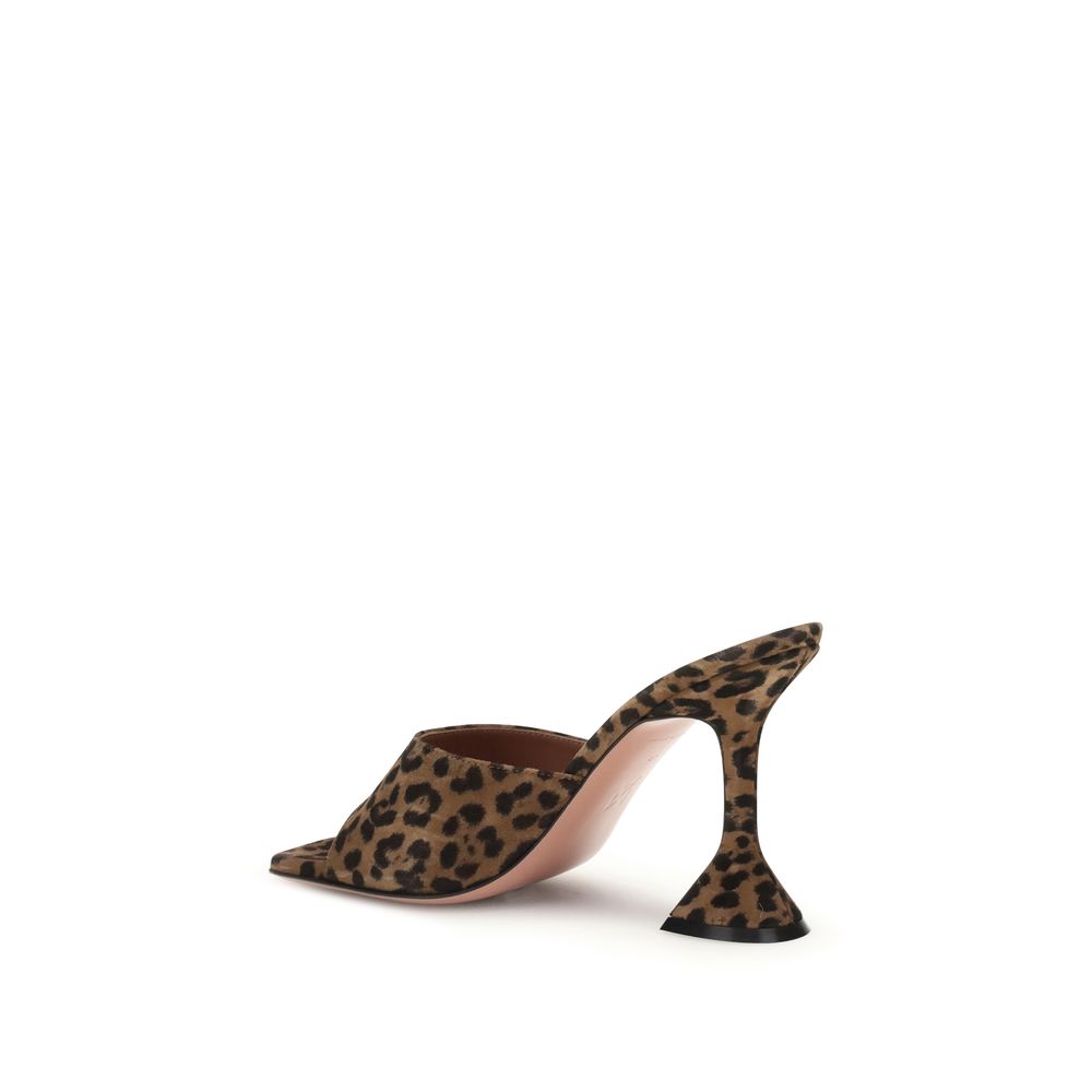 Brown Calf Leather Bos Taurus Stiletto Heel Sandals Shoes Amina Muaddi