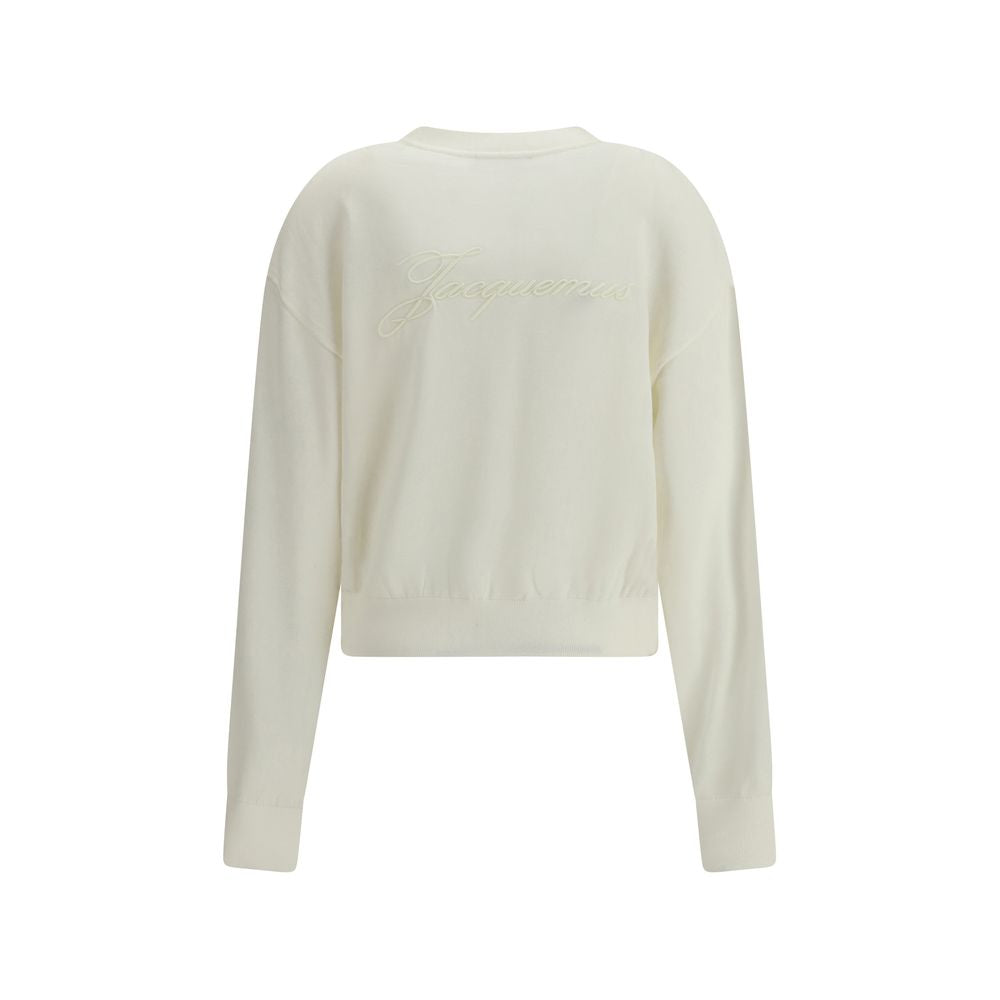 White Merino Wool Cardigan Knitwear Jacquemus