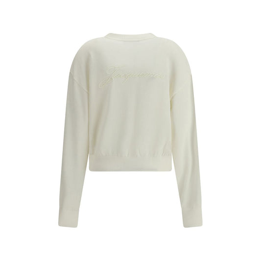 White Merino Wool Cardigan Knitwear Jacquemus